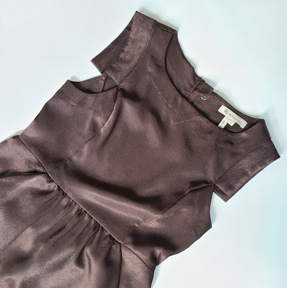 BCBGeneration chocolate brown cocktail mini dress
